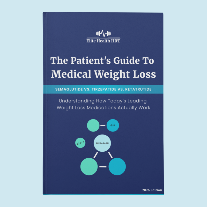 The Guide to Medical Weight Loss | Semaglutide vs. Tirzepatide vs. Retatrutide (Square graphic)